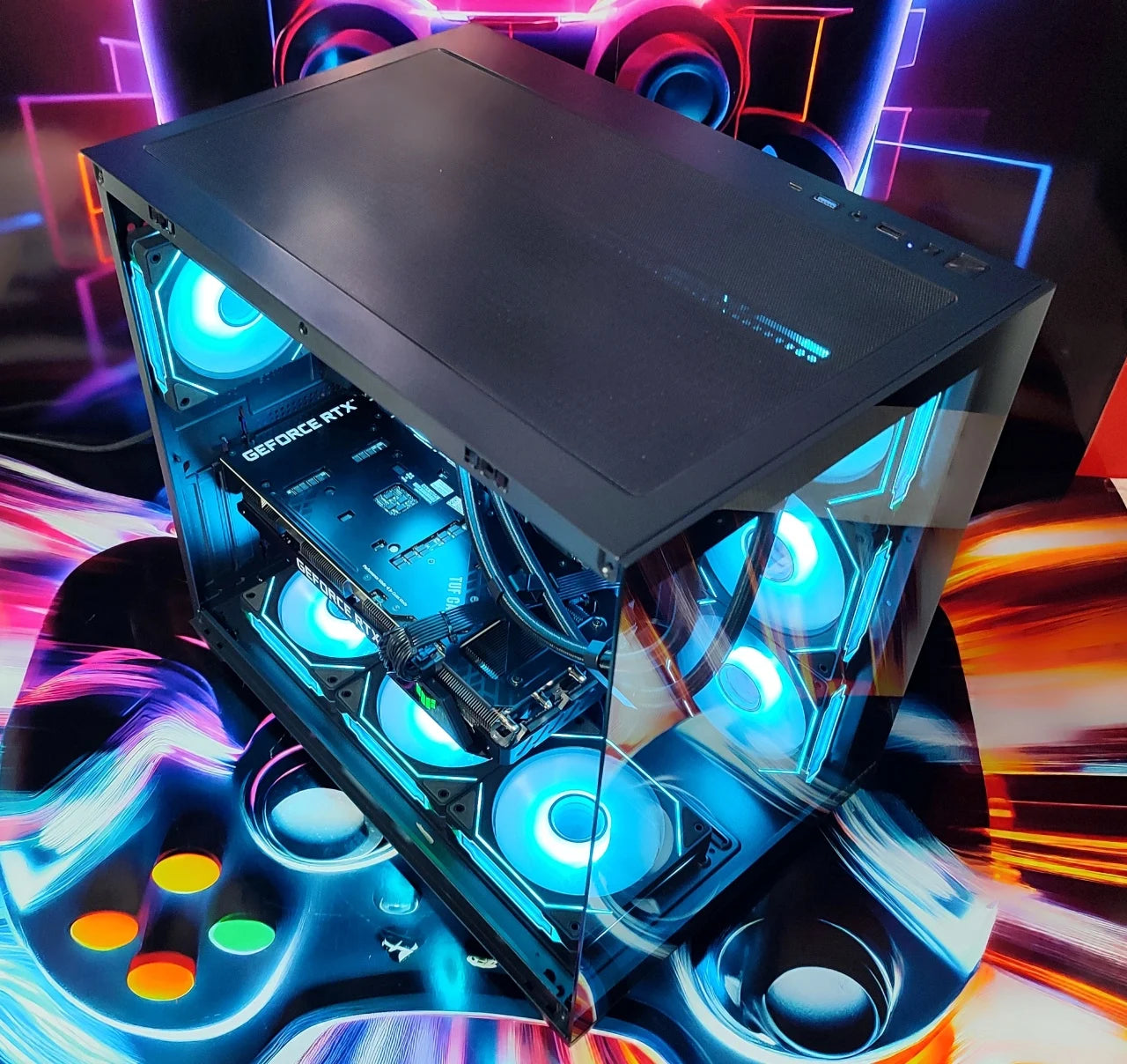 Calculator Gaming AMD Ryzen 7 5800X, 32GB DDR4, NVME 512GB + 2TB SSD, video ASUS TUF Gaming GeForce RTX 3070 V2 OC Edition 8GB GDDR6, Telecomanda ARGB