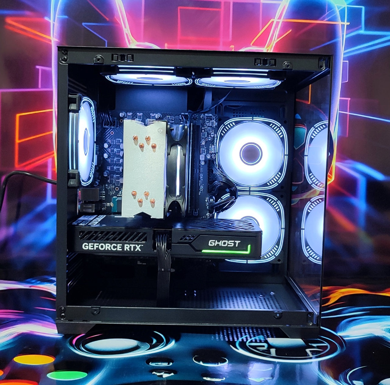 Calculator Gaming Intel Raptor Lake Refresh, Core i5 14400F, 32GB DDR4, NVME 1TB, video Gainward GeForce RTX 5060 Ti Ghost 8GB GDDR7 128-bit DLSS 4.0, telecomanda ARGB