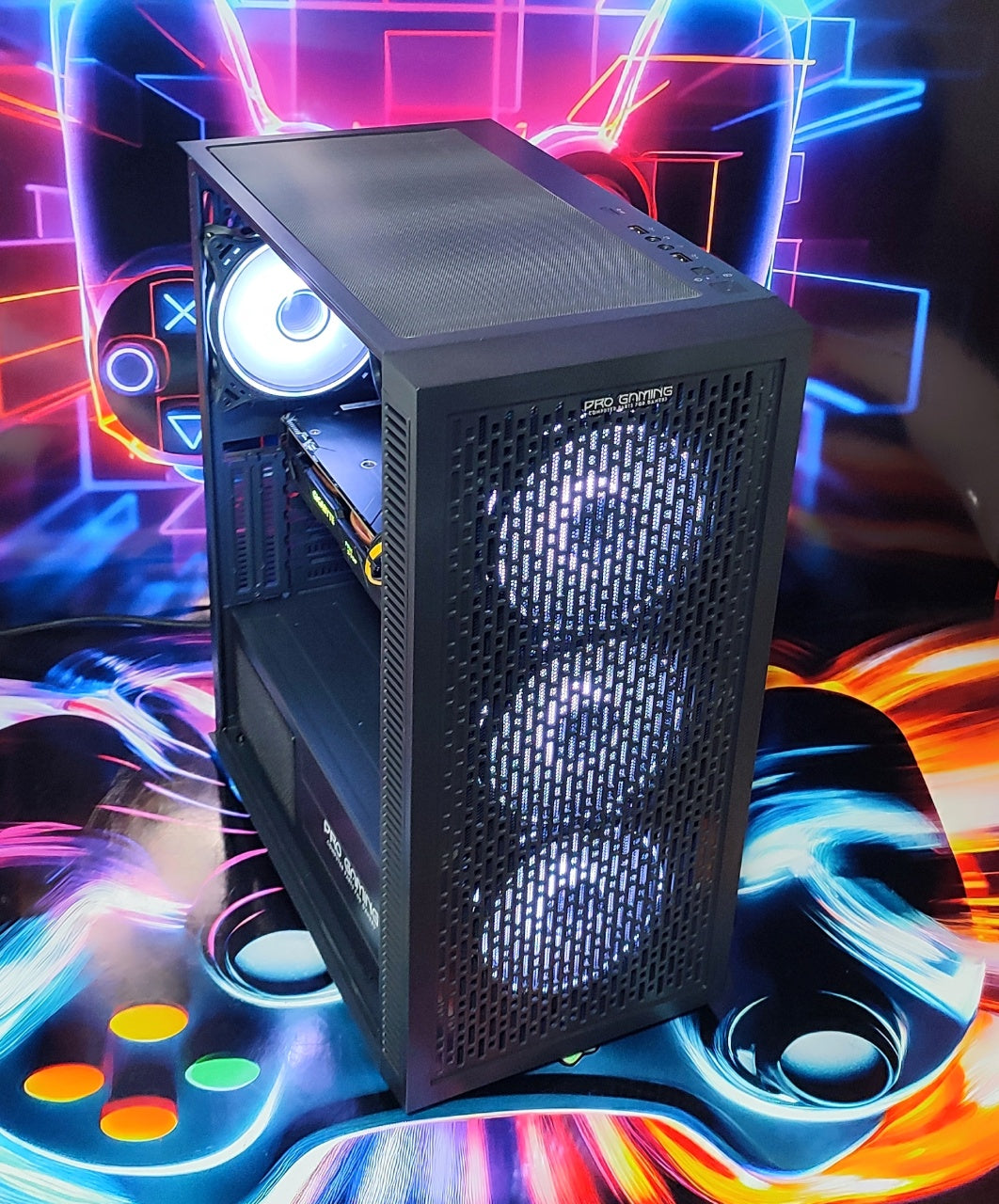 Calculator Gaming Intel Xeon E3-1230 v6 (mai bun ca i7 6700) 16GB DDR4, SSD 256GB + 500GB HDD, video GIGABYTE Radeon RX 570 Gaming 4GB GDDR5 256bit, telecomanda ARGB