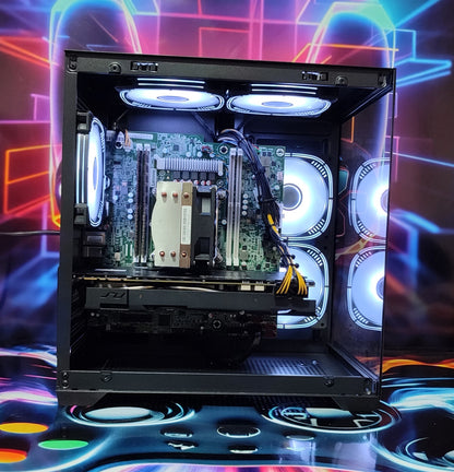 Calculator Gaming Xeon E5-2697 V3( PESTE i7 9700) , 32GB DDR4, SSD 512GB + 1TB HDD, video video NVidia GeForce GTX 1070 8GB GDDR5 256-bit, Telecomanda ARGB