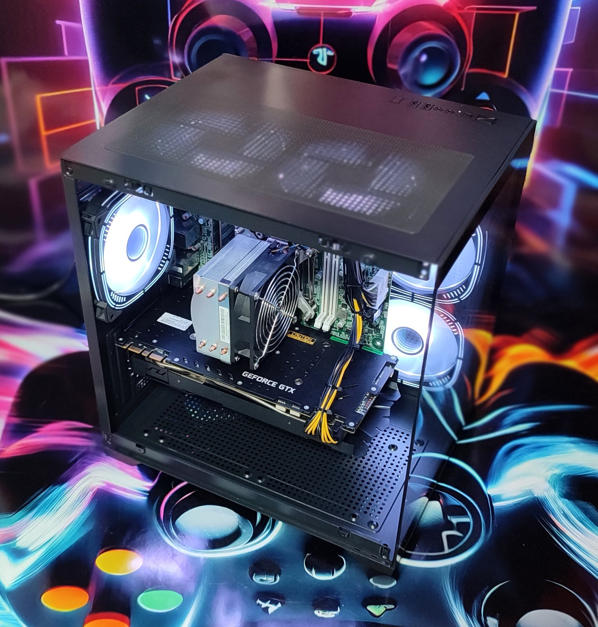 Calculator Gaming Xeon E5-2697 V3( PESTE i7 9700) , 32GB DDR4, SSD 512GB + 1TB HDD, video video NVidia GeForce GTX 1070 8GB GDDR5 256-bit, Telecomanda ARGB