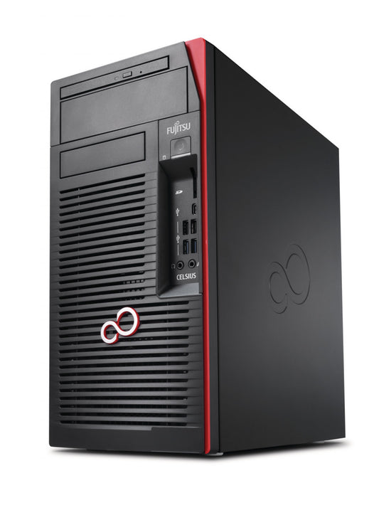 Calculator Office/Gaming Fujitsu Celsius W570n, Procesor Xeon Intel Kaby Lake 1230 V6 (peste i7-6700), 16GB DDR4, SSD NVME 256GB + HDD 500GB, video AMD Radeon RX 460 2GB GDDR5 128 bit